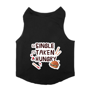 PawsIndia Sleeveless Printed Cat T-Shirt - Single-Taken-Hungry